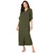 Plus Size Women's Safari Dress by Roaman's in Dark Olive Green (Size 26 W)