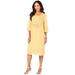 Plus Size Women's Angel Dress by Roaman's in Banana (Size 28 W)