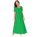 Plus Size Women's Stretch Cotton T-Shirt Maxi Dress by Jessica London in Vivid Green (Size 16)