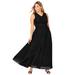 Plus Size Women's Georgette Flyaway Maxi Dress by Jessica London in Black (Size 30 W)