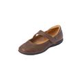 Extra Wide Width Women's The Ezra Flat by Comfortview in Brown (Size 10 1/2 WW)