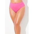 Plus Size Women's High Waist Cheeky Bikini Brief by Swimsuits For All in Flamingo (Size 10)