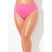 Plus Size Women's High Waist Cheeky Bikini Brief by Swimsuits For All in Flamingo (Size 8)