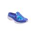 Extra Wide Width Women's The Traveltime Slip On Mule by Easy Spirit in Blue Pink Multi (Size 7 1/2 WW)