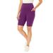 Plus Size Women's Pocket Bike Short by Woman Within in Plum Purple (Size 6X)