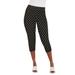 Plus Size Women's Everyday Stretch Cotton Capri Legging by Jessica London in New Khaki Mini Dot (Size 22/24)