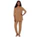 Plus Size Women's 2-Piece Stretch Knit Mega Swing Set by The London Collection in Brown Maple (Size M)