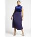 Plus Size Women's Long Satin Midi Skirt by ELOQUII in Parachute Purple (Size 16)