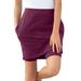 Plus Size Women's Stretch Cotton Skort by Woman Within in Deep Claret (Size M)