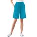Plus Size Women's 7-Day Knit Short by Woman Within in Turq Blue (Size 4X)