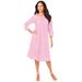 Plus Size Women's Lace Swing Dress by Roaman's in Primrose (Size 42/44)