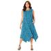 Plus Size Women's AnyWear Reversible Criss-Cross V-Neck Maxi Dress by Catherines in Waterfall Kaleidoscope (Size 2X)