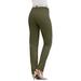 Plus Size Women's Invisible Stretch® Contour Straight-Leg Jean by Denim 24/7 in Dark Olive Green (Size 30 T)