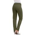 Plus Size Women's Invisible Stretch® Contour Straight-Leg Jean by Denim 24/7 in Dark Olive Green (Size 24 WP)