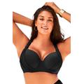 Plus Size Women's Bra Sized Drape Front Underwire Bikini Top by Swimsuits For All in Black (Size 42 DD)