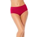 Plus Size Women's Mid-Rise Full Coverage Swim Brief by Swimsuits For All in Viva Magenta (Size 10)