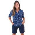 Plus Size Women's Three-Quarter Sleeve Swim Tee by Swim 365 in Blue Dots (Size 30/32) Rash Guard