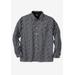 Men's Big & Tall The No-Tuck Casual Shirt by KingSize in Checkered (Size 3XL)