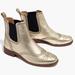 Madewell Shoes | Madewell Ivan Brogue Chelsea Boot Gold, 8.5 | Color: Gold | Size: 8.5