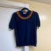 Tory Burch Tops | Beaded Top , Nwot | Tory Burch | Color: Blue/Orange | Size: Xs