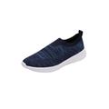 Wide Width Men's Athletic Knit Stretch Sneaker by KingSize in Navy Marl (Size 16 W)