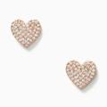 Kate Spade Jewelry | Kate Spade Yours Truly Pave Heart Studs | Color: Gold | Size: Os