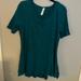 Lularoe Tops | Lularoe Ribbed Perfect T Size L, In A Unique Color And Fabric- Stretchy Ribbed | Color: Green | Size: Lularoe Perfect T Size L