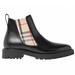 Burberry Shoes | New Burberry Chelsea Boots Check Leather Ankle Boots | Color: Black | Size: 7