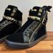 Michael Kors Shoes | Michael Michael Kors Glam Studded High Top Sneakers | Color: Black/Gold | Size: 9