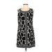 Alfani Casual Dress - Shift: Black Print Dresses - Women's Size Medium Petite