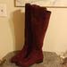 Michael Kors Shoes | Michael Kors Brownish Burgundy Faux Suede Stretch Riding Boots Size 5.5 | Color: Brown | Size: 5.5