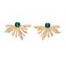 Zara Jewelry | Green Diamondflower Earrings #203 | Color: Gold/Green | Size: Os