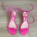 J. Crew Shoes | J.Crew Size 9 Vibrant Fuchsia Leather Toe Ring Strappy Sandal Style Ak043 | Color: Pink | Size: 9