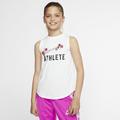 Nike Shirts & Tops | Nike Big Girls’ Athlete Flower Tank Top | Color: White | Size: Lg