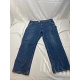 Carhartt Jeans | Carhartt Mens Dungaree Fit Carpenter Jeans Blue 5 Pocket Dark Wash Denim 44x30 | Color: Blue | Size: 44