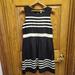 J. Crew Dresses | J. Crew Black Sleeveless Dress Whit Stripe Size Small | Color: Black/White | Size: S