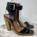 Anthropologie Shoes | Anthropologie No. 704b Almada Square Toe Ankle Strap Black Sandals 37 Classic | Color: Black | Size: 37eu