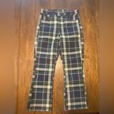 American Eagle Outfitters Pants & Jumpsuits | American Eagle Plaid High Rise Flare Pants Size 4 Short B26 | Color: Blue/Green | Size: 4p