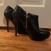 Michael Kors Shoes | Michael Kors “York” Black Leather Stiletto Style Ankle Boots | Color: Black/Gold | Size: 11