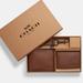Coach Bags | Coach Boxed 3 In 1 Wallet Gift Set Leather -New In Box | Color: Tan | Size: Os