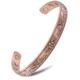 MagnetRX® Women's Copper Bracelet – Effective 99.9% Pure Copper Magnetic Bracelets for Women – Adjustable Womens Copper Cuff Bracelet Bangle (Floral Style)