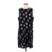 Mud Pie Casual Dress - Shift: Black Print Dresses - Women's Size Medium