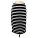 Max Studio Casual Skirt: Black Stripes Bottoms - Women's Size Large
