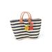 Marena Y Sol Tote Bag: Blue Stripes Bags