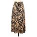 Nine West Casual Skirt: Brown Zebra Print Bottoms - Women's Size X-Small