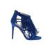 Steve Madden Heels: Blue Solid Shoes - Women's Size 7 - Open Toe