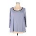 Gap 3/4 Sleeve T-Shirt: Gray Print Tops - Women's Size 2X-Large