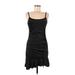 Shein Casual Dress - Mini Scoop Neck Sleeveless: Black Polka Dots Dresses - Women's Size Medium