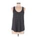 Lululemon Athletica Active Tank Top: Gray Color Block Activewear - Women's Size 8