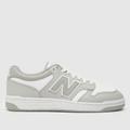 New Balance 480 trainers in white & grey